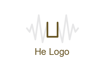 letter U between sound waves logo