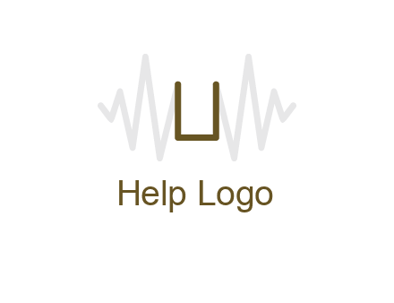 letter U between sound waves logo