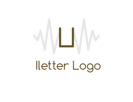 letter U between sound waves logo