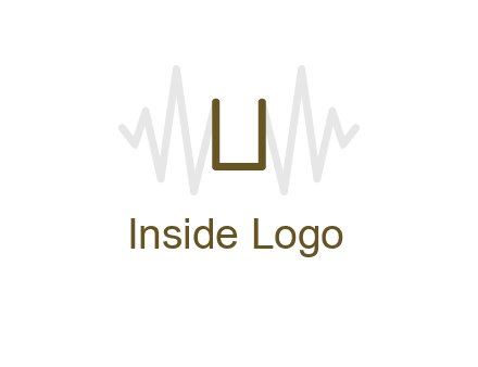 letter U between sound waves logo