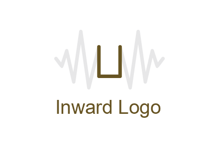 letter U between sound waves logo