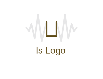 letter U between sound waves logo