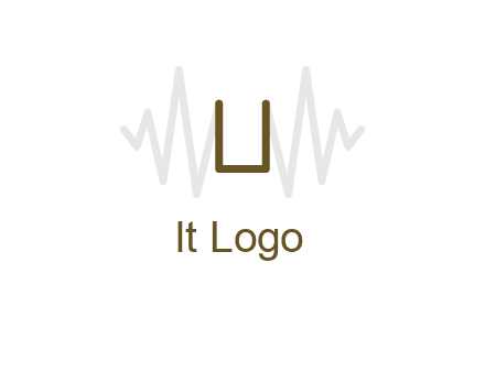 letter U between sound waves logo