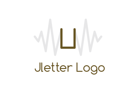 letter U between sound waves logo