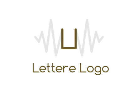 letter U between sound waves logo