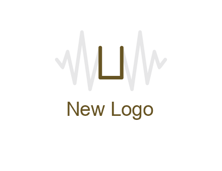 letter U between sound waves logo