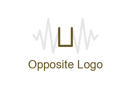 letter U between sound waves logo