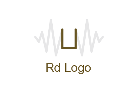 letter U between sound waves logo