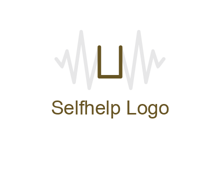 letter U between sound waves logo