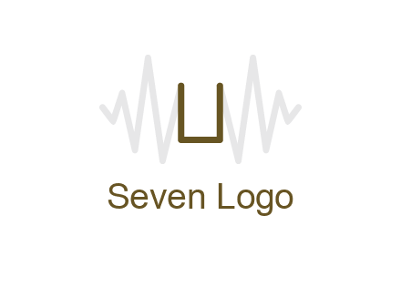 letter U between sound waves logo