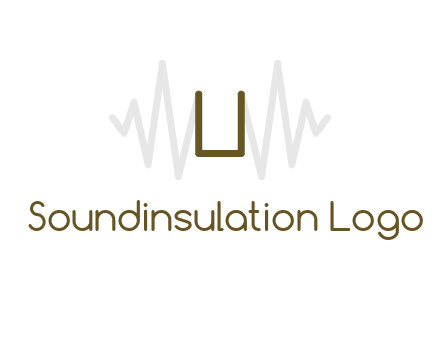 letter U between sound waves logo