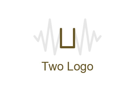 letter U between sound waves logo
