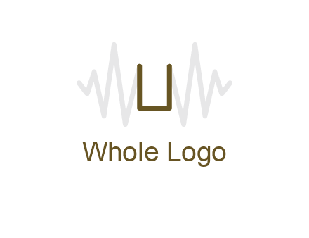 letter U between sound waves logo