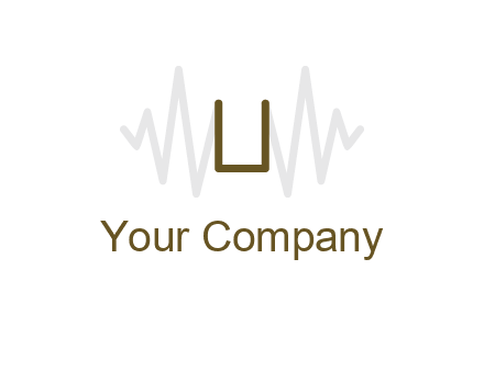 letter U between sound waves logo