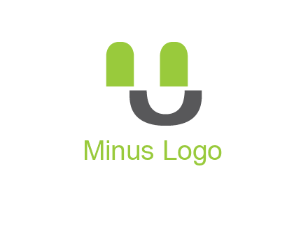 happy face made of letter U logo