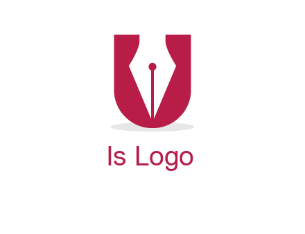 letter U incorporated with pen logo