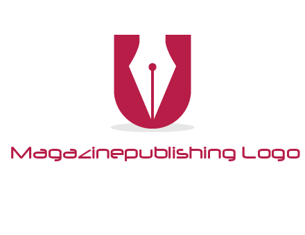 letter U incorporated with pen logo
