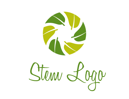 half leaves in shutter shape photography logo