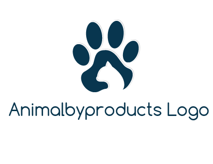 cat inside paw print logo