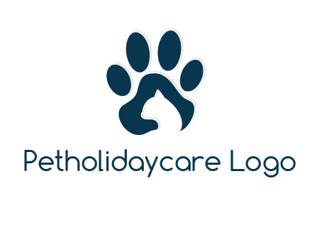 cat inside paw print logo