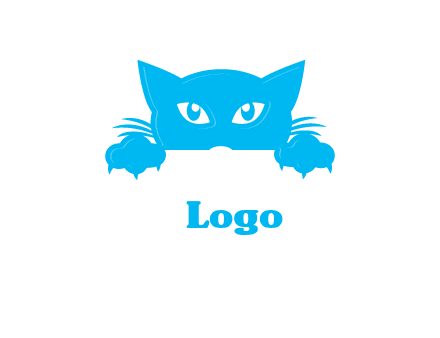 cat with paw logo