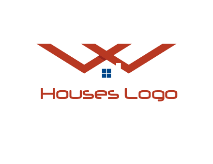 letter W  incorporated with house logo