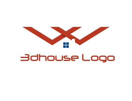 letter W  incorporated with house logo