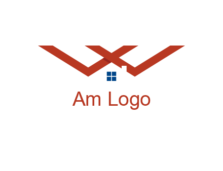 letter W  incorporated with house logo