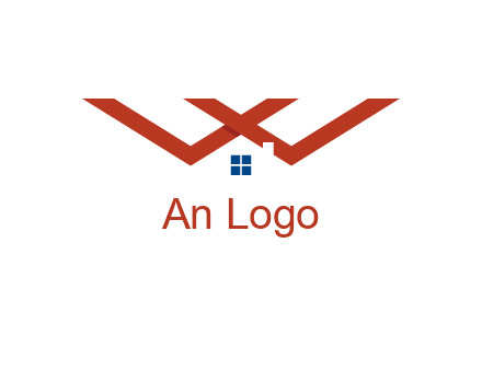 letter W  incorporated with house logo