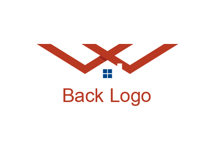 letter W  incorporated with house logo