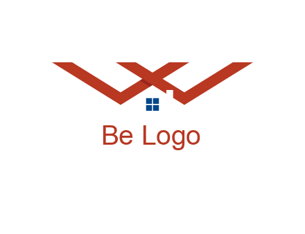 letter W  incorporated with house logo