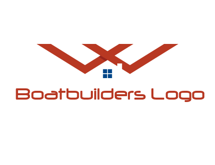 letter W  incorporated with house logo