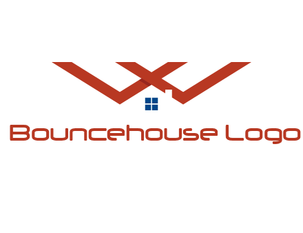 letter W  incorporated with house logo
