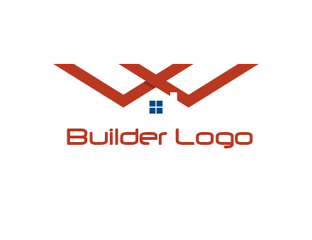 letter W  incorporated with house logo