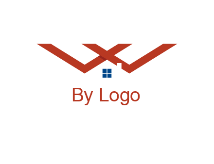 letter W  incorporated with house logo