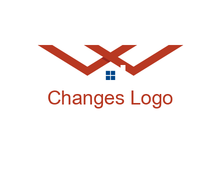 letter W  incorporated with house logo