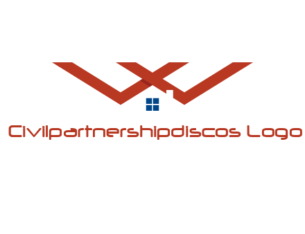 letter W  incorporated with house logo