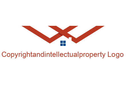 letter W  incorporated with house logo