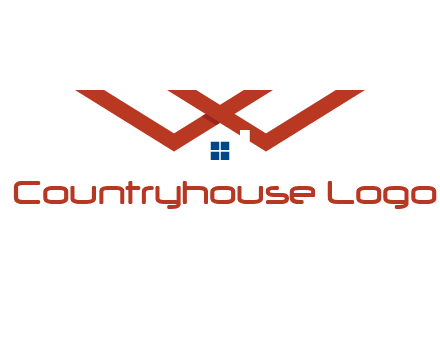 letter W  incorporated with house logo