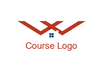 letter W  incorporated with house logo