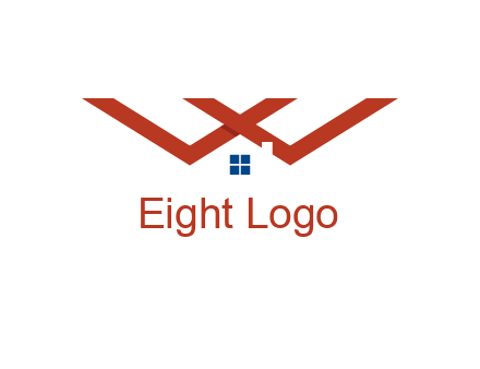 letter W  incorporated with house logo