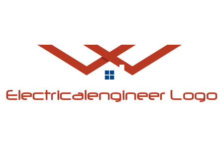 letter W  incorporated with house logo