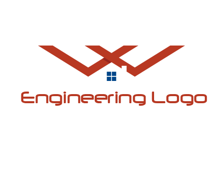 letter W  incorporated with house logo