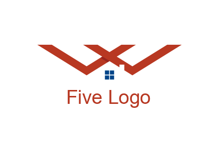 letter W  incorporated with house logo