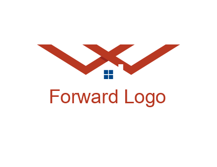 letter W  incorporated with house logo
