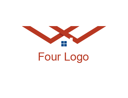 letter W  incorporated with house logo
