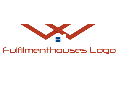 letter W  incorporated with house logo
