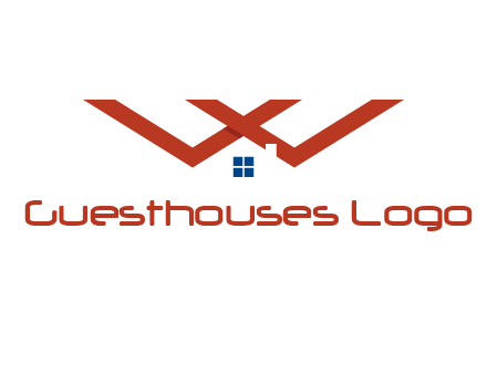 letter W  incorporated with house logo