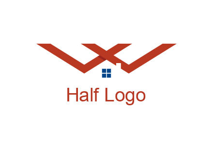 letter W  incorporated with house logo