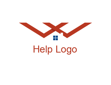 letter W  incorporated with house logo